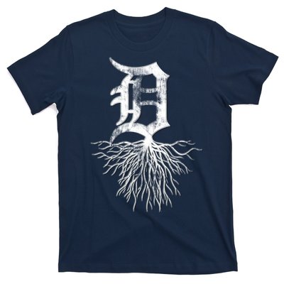 Detroit D Roots Michigan Born Rooted T-Shirt