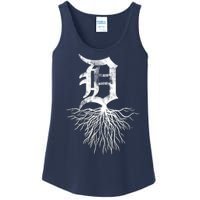 Detroit D Roots Michigan Born Rooted Ladies Essential Tank