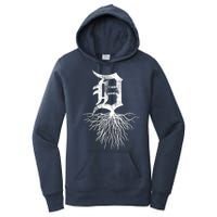 Detroit D Roots Michigan Born Rooted Women's Pullover Hoodie