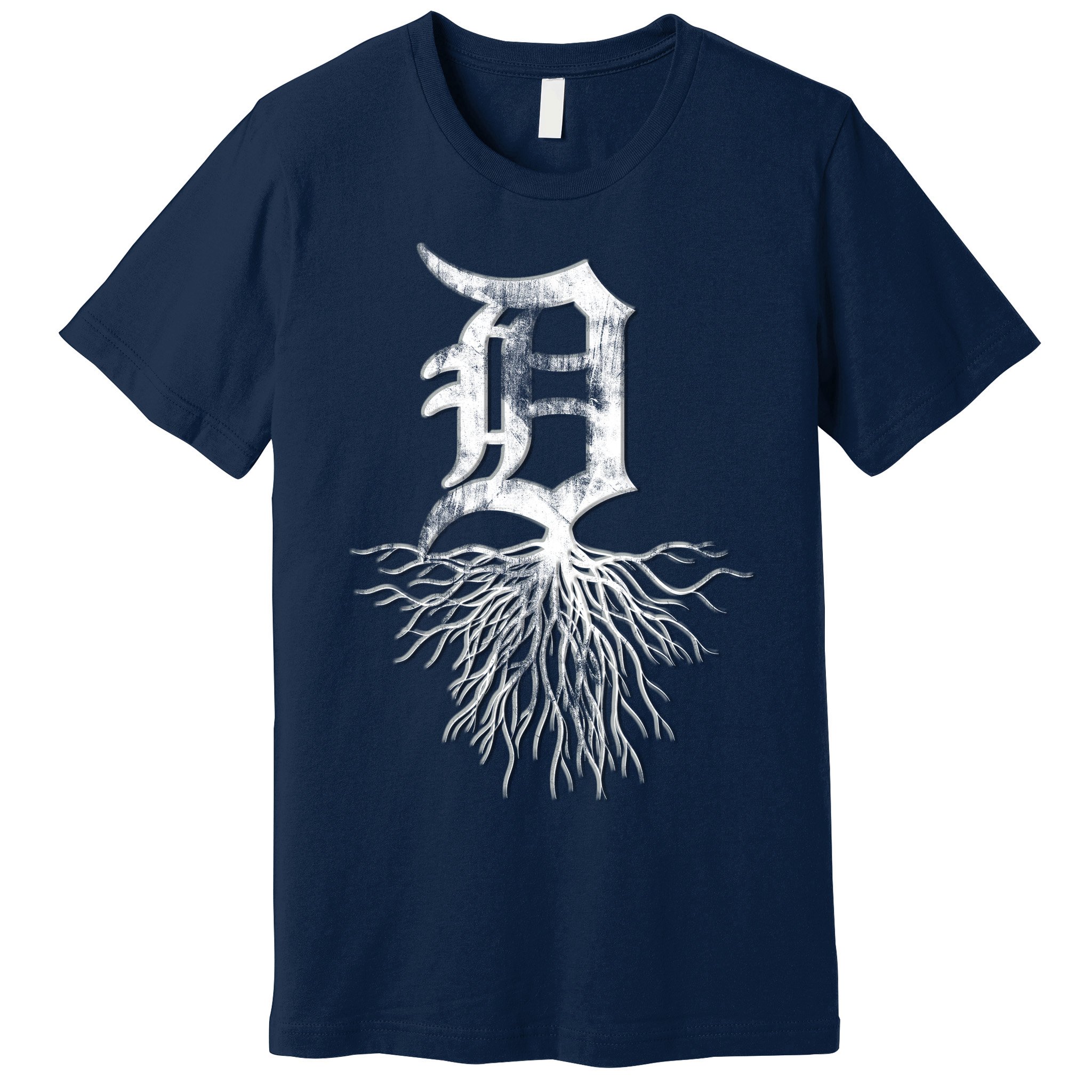 Detroit D Roots Michigan Born Rooted Premium T-Shirt