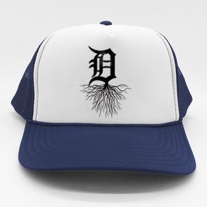 Detroit D Roots Michigan Born Rooted Trucker Hat