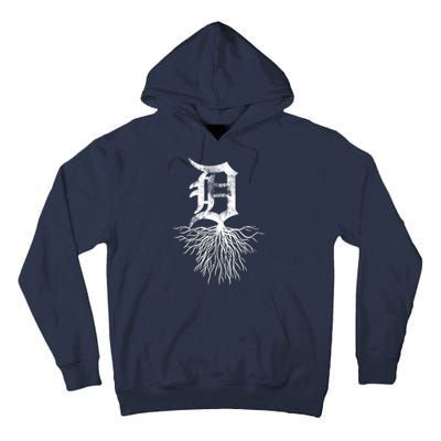 Detroit D Roots Michigan Born Rooted Tall Hoodie
