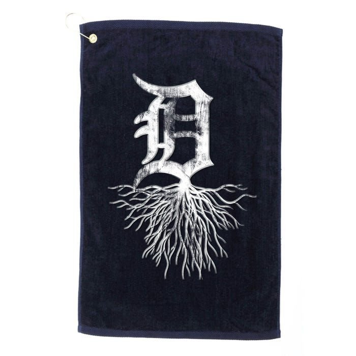 Detroit D Roots Michigan Born Rooted Golf Towel