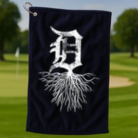 Detroit D Roots Michigan Born Rooted Golf Towel
