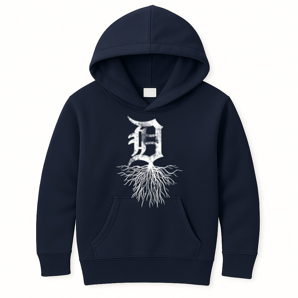Detroit D Roots Michigan Born Rooted Kids Hoodie