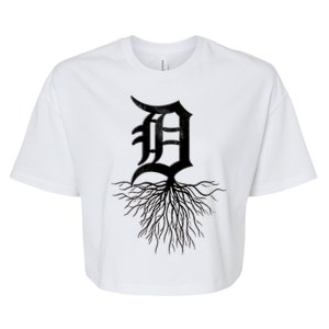 Detroit D Roots Michigan Born Rooted Bella+Canvas Jersey Crop Tee