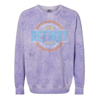 Detroit Emblem Since 1707 Colorblast Crewneck Sweatshirt