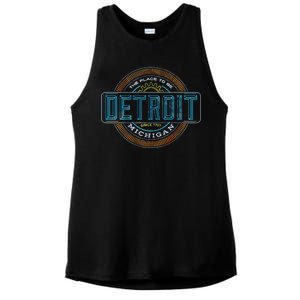 Detroit Emblem Since 1707 Ladies PosiCharge Tri-Blend Wicking Tank