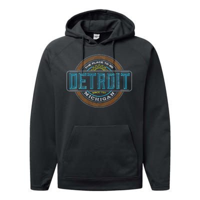 Detroit Emblem Since 1707 Performance Fleece Hoodie