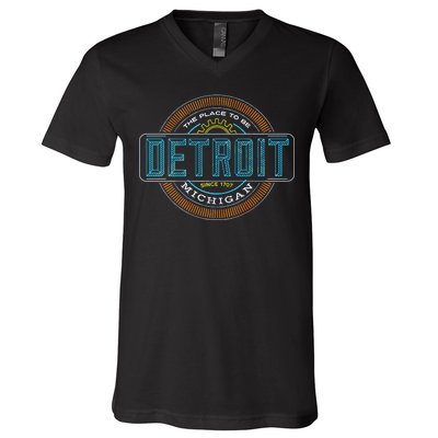 Detroit Emblem Since 1707 V-Neck T-Shirt