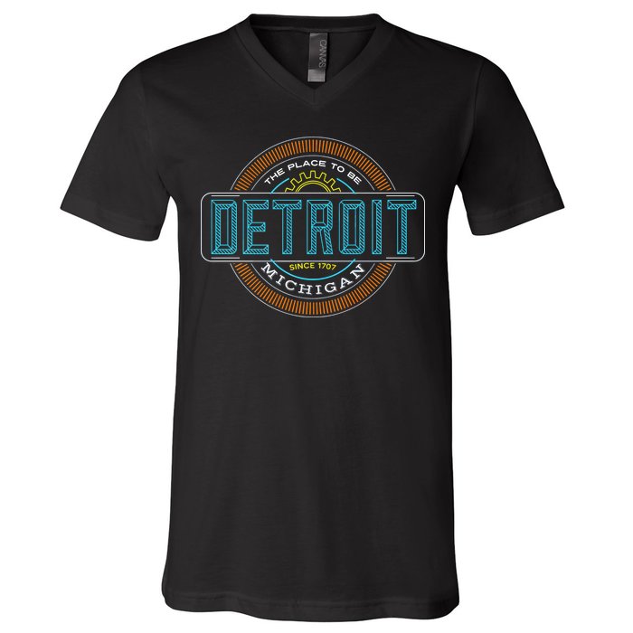 Detroit Emblem Since 1707 V-Neck T-Shirt