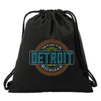 Detroit Emblem Since 1707 Drawstring Bag