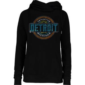 Detroit Emblem Since 1707 Womens Funnel Neck Pullover Hood