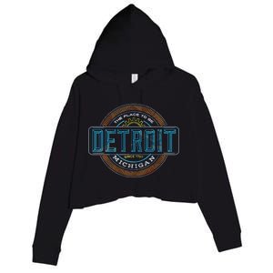 Detroit Emblem Since 1707 Crop Fleece Hoodie