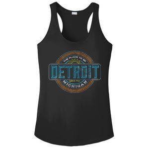 Detroit Emblem Since 1707 Ladies PosiCharge Competitor Racerback Tank