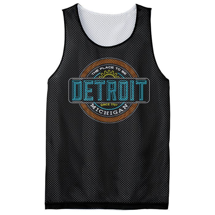 Detroit Emblem Since 1707 Mesh Reversible Basketball Jersey Tank