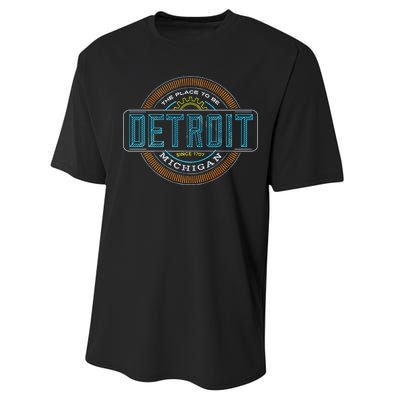 Detroit Emblem Since 1707 Performance Sprint T-Shirt