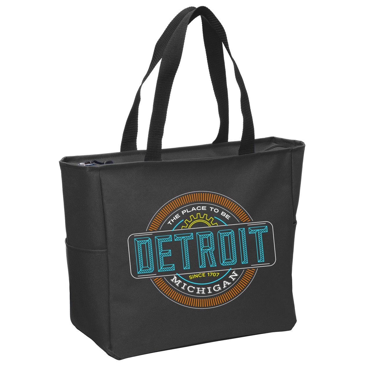 Detroit Emblem Since 1707 Zip Tote Bag
