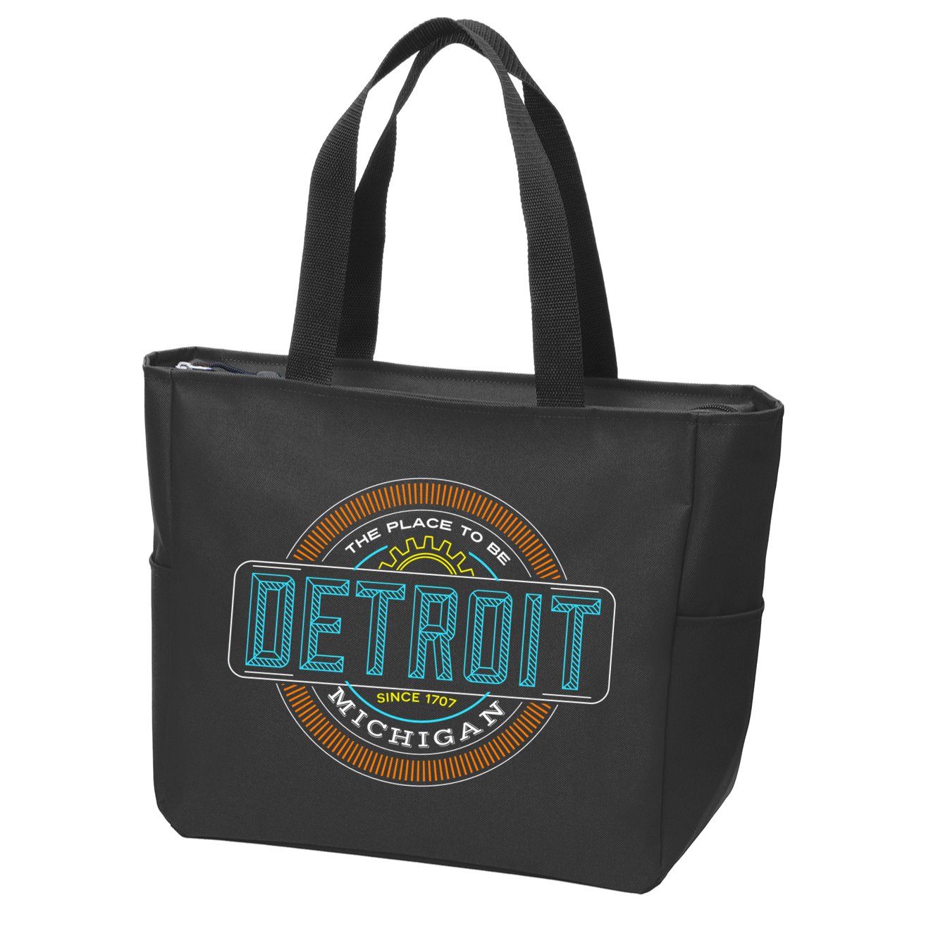 Detroit Emblem Since 1707 Zip Tote Bag