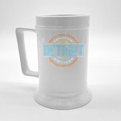 Detroit Emblem Since 1707 Beer Stein