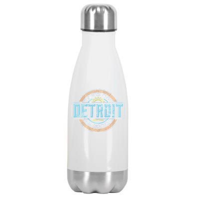 Detroit Emblem Since 1707 Stainless Steel Insulated Water Bottle