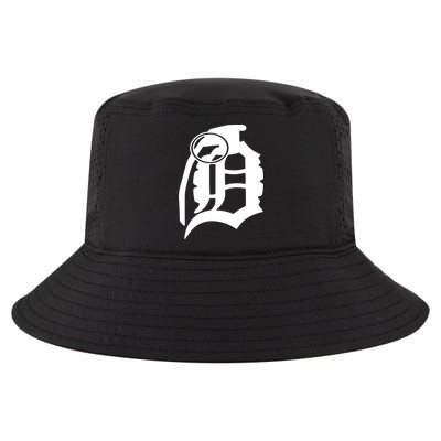 Detroit English D Grenade Michigan Logo Cool Comfort Performance Bucket Hat