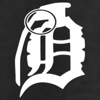 Detroit English D Grenade Michigan Logo 7 Panel Mesh Trucker Snapback Hat