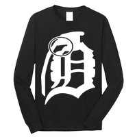 Detroit English D Grenade Michigan Logo Long Sleeve Shirt