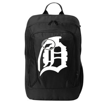 Detroit English D Grenade Michigan Logo City Backpack