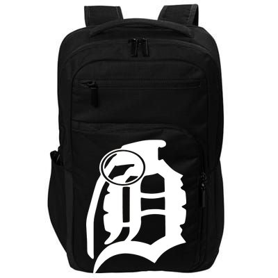 Detroit English D Grenade Michigan Logo Impact Tech Backpack