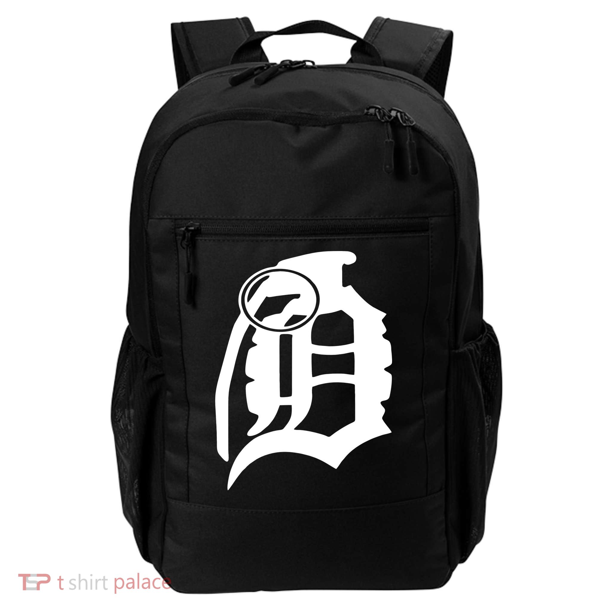 Detroit English D Grenade Michigan Logo Daily Commute Backpack