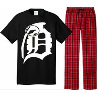 Detroit English D Grenade Michigan Logo Pajama Set