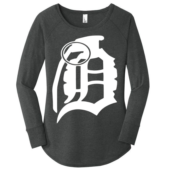 Detroit English D Grenade Michigan Logo Women's Perfect Tri Tunic Long Sleeve Shirt