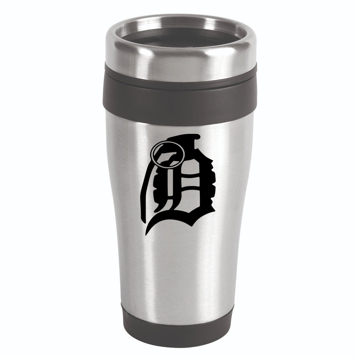 Detroit English D Grenade Michigan Logo 16oz Travel Tumbler