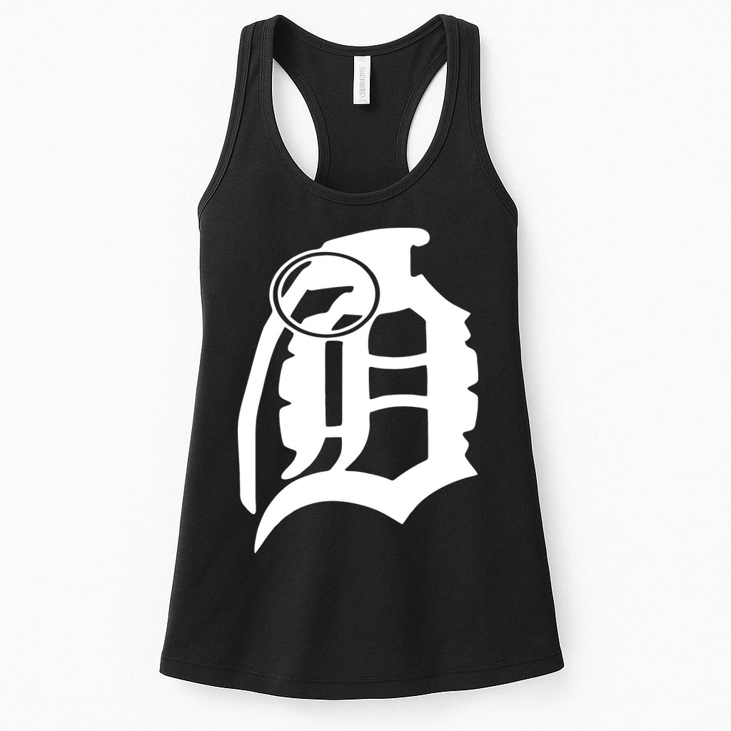Detroit English D Grenade Michigan Logo Womens Tank Top