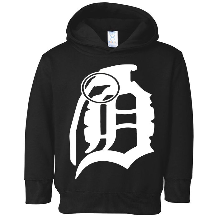 Detroit English D Grenade Michigan Logo Toddler Hoodie