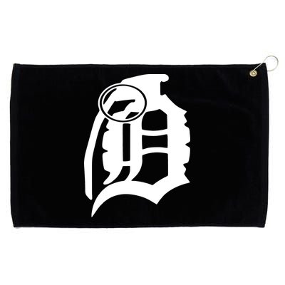 Detroit English D Grenade Michigan Logo Grommeted Golf Towel