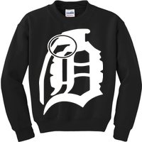 Detroit English D Grenade Michigan Logo Kids Sweatshirt