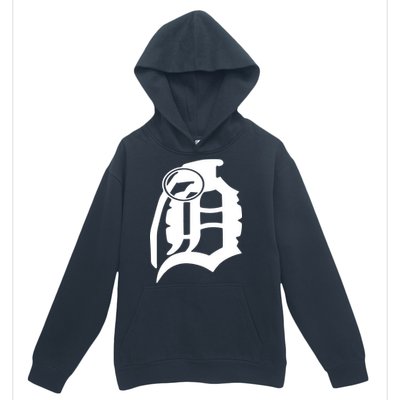 Detroit English D Grenade Michigan Logo Urban Pullover Hoodie