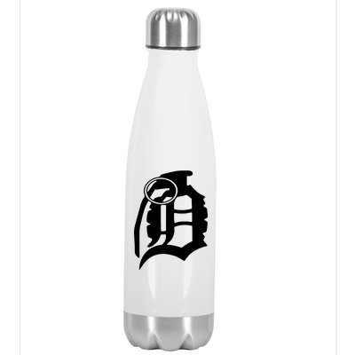 Detroit English D Grenade Michigan Logo Stainless Steel Insulated Water Bottle