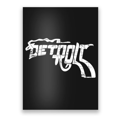 Detroit Gun n Smoke Revolver Poster