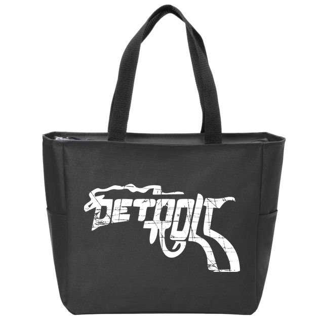 Detroit Gun n Smoke Revolver Zip Tote Bag