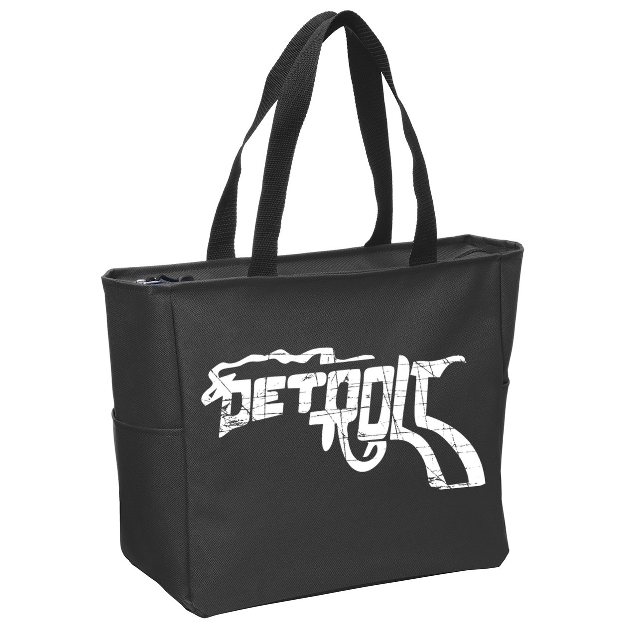 Detroit Gun n Smoke Revolver Zip Tote Bag
