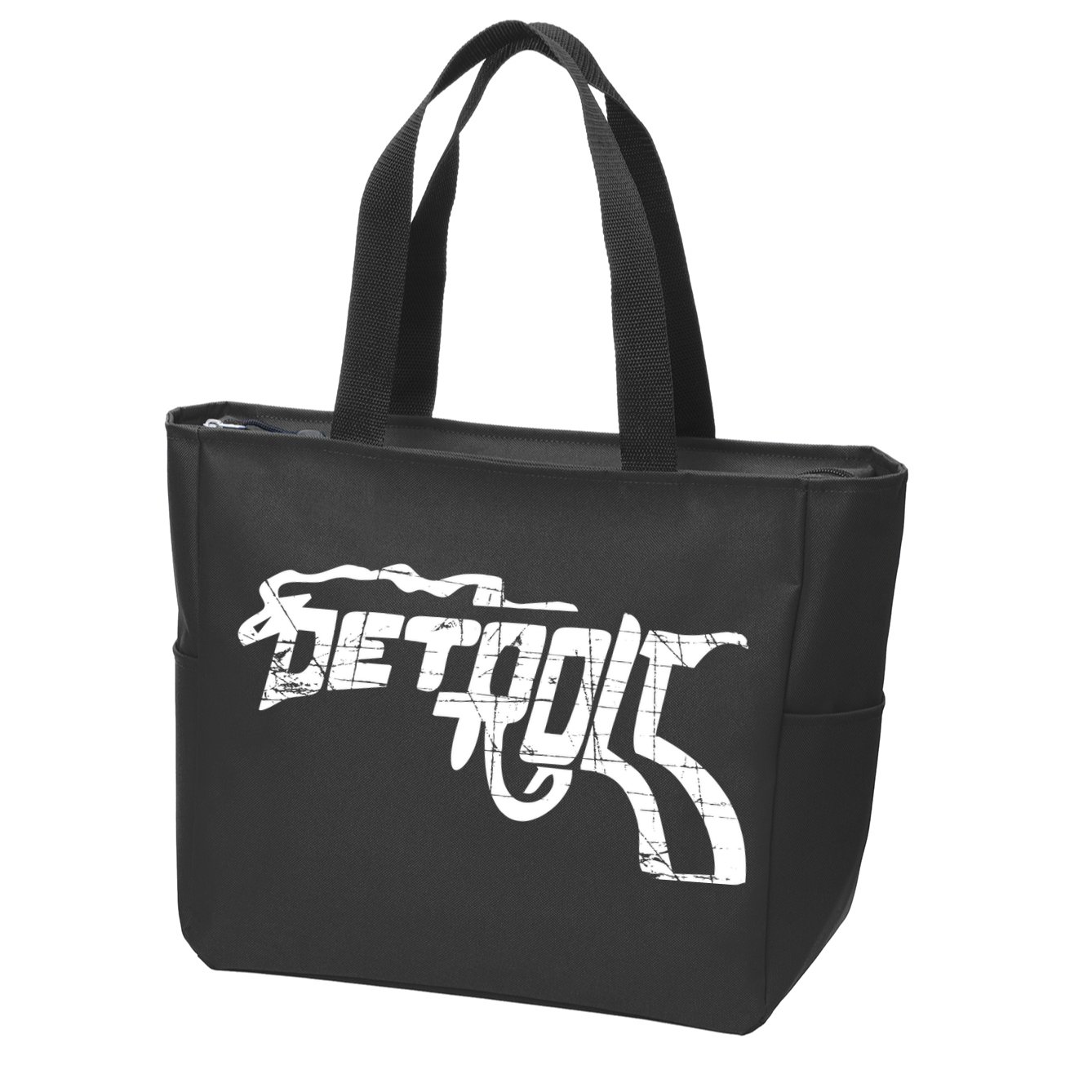 Detroit Gun n Smoke Revolver Zip Tote Bag