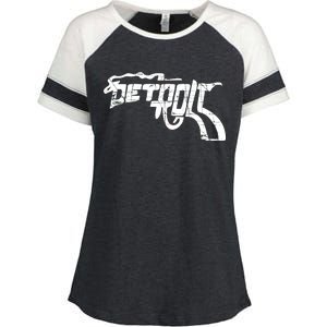 Detroit Gun n Smoke Revolver Enza Ladies Jersey Colorblock Tee