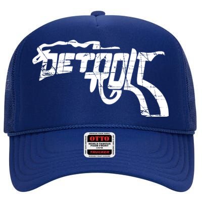 Detroit Gun n Smoke Revolver High Crown Mesh Back Trucker Hat