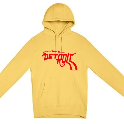 Detroit Gun Smoke Revolver Premium Pullover Hoodie