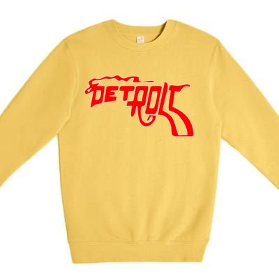 Detroit Gun Smoke Revolver Premium Crewneck Sweatshirt