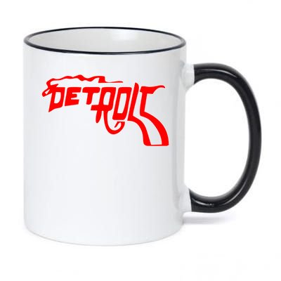 Detroit Gun Smoke Revolver 11oz Black Color Changing Mug