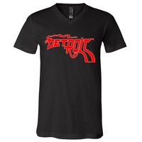 Detroit Gun Smoke Revolver V-Neck T-Shirt